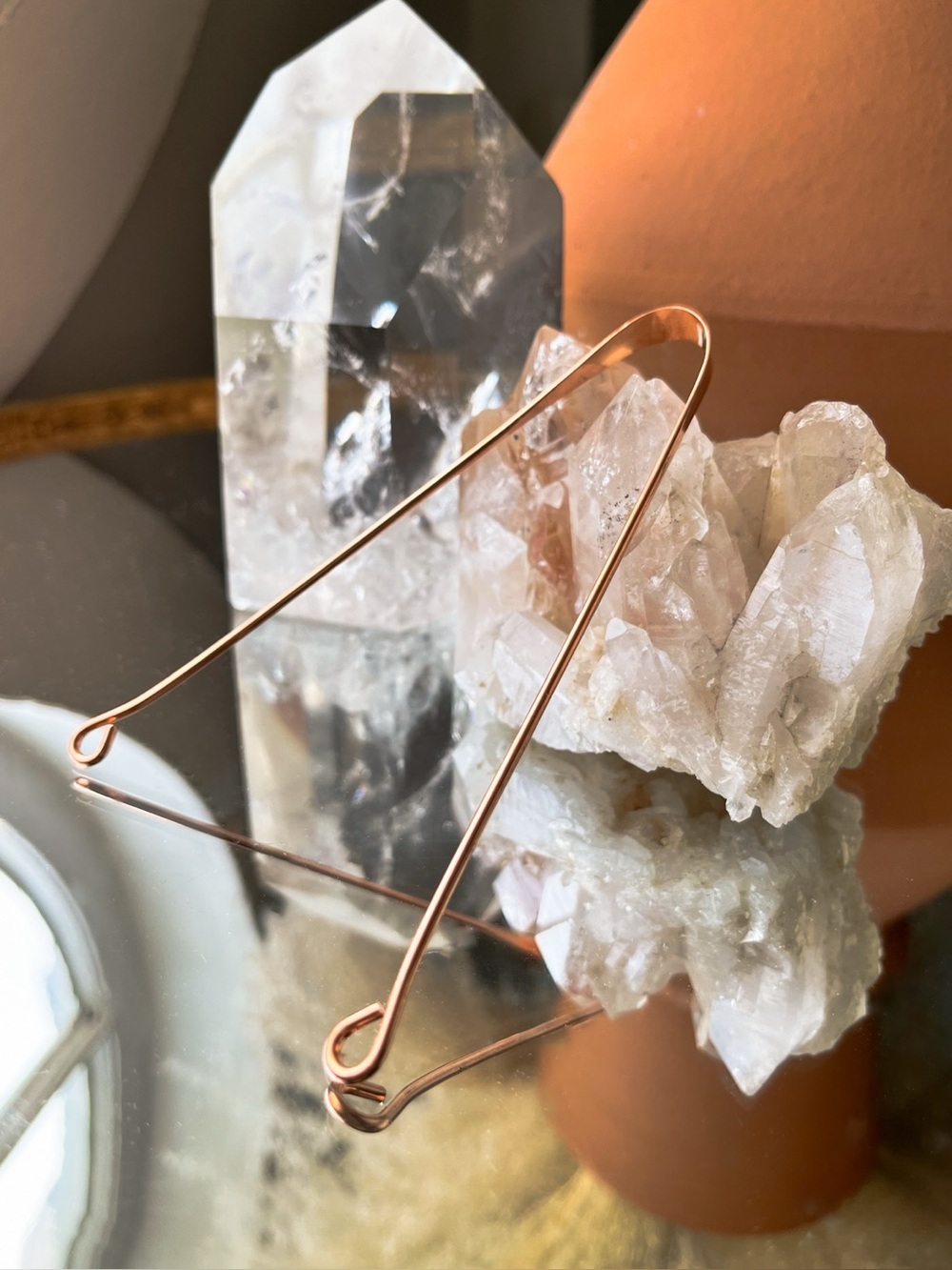 Copper Tongue Scraper · Dinacharya · Handmade · Mantra Shreem · Living Ritual